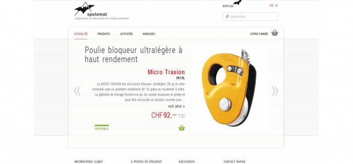 Le nouveau Shop SPELEMAT